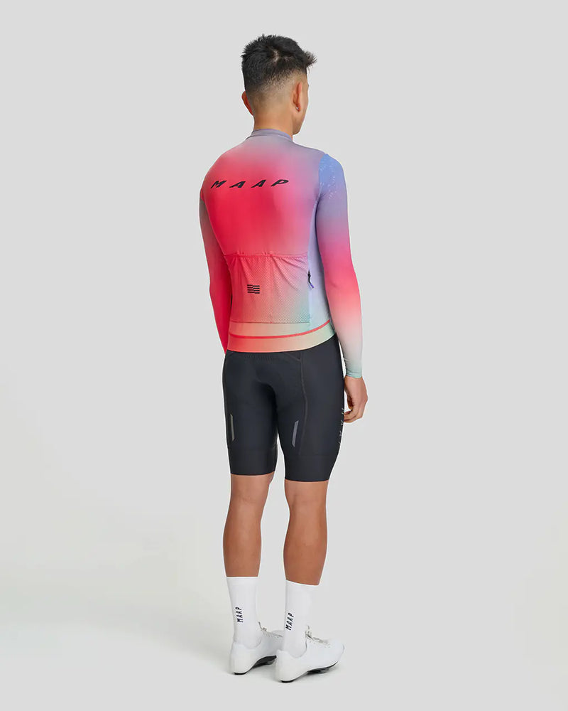 MAAP - Blurred Out Pro Hex LS Jersey 2.0 - Red Mix