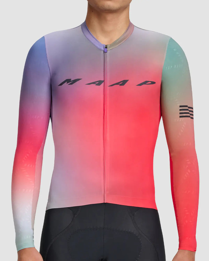 MAAP - Blurred Out Pro Hex LS Jersey 2.0 - Red Mix