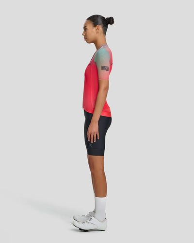 Women's - Blurred Out Pro Hex Jersey 2.0 - Red Mix
