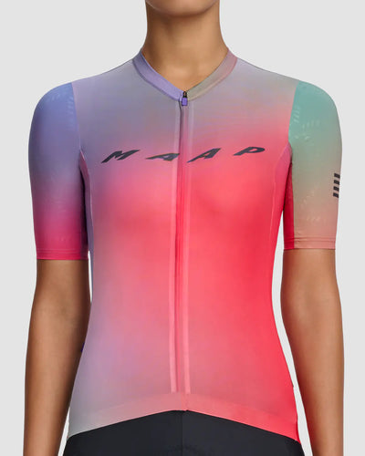 Women's - Blurred Out Pro Hex Jersey 2.0 - Red Mix