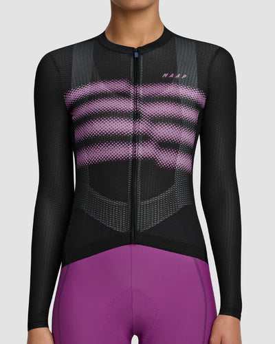 MAAP - Women's Blurred Out Ultralight Pro LS Jersey - Black
