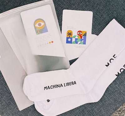 MOF - MOF Text sock - White