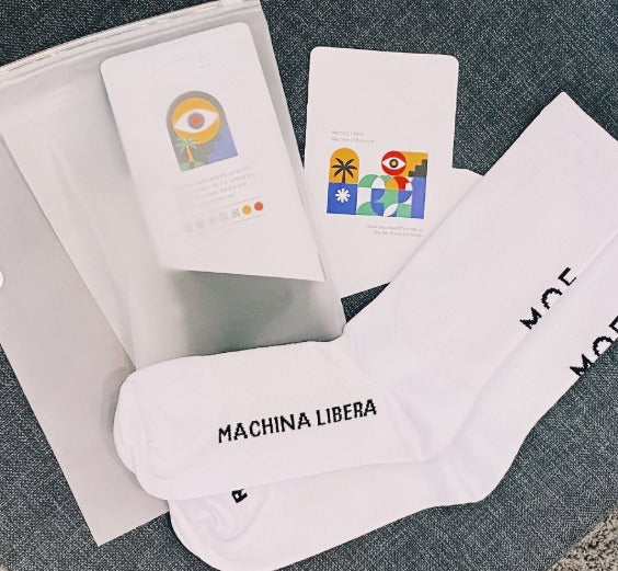 MOF - MOF Text sock - White