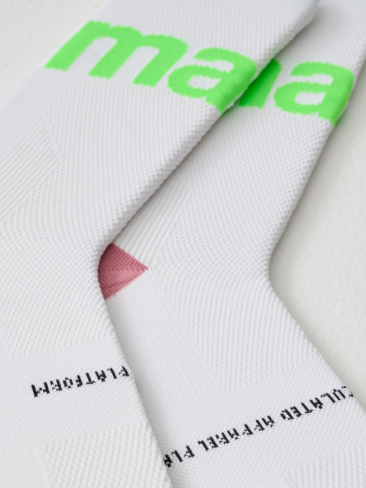 MAAP - Training Sock - White / Fluoro Green