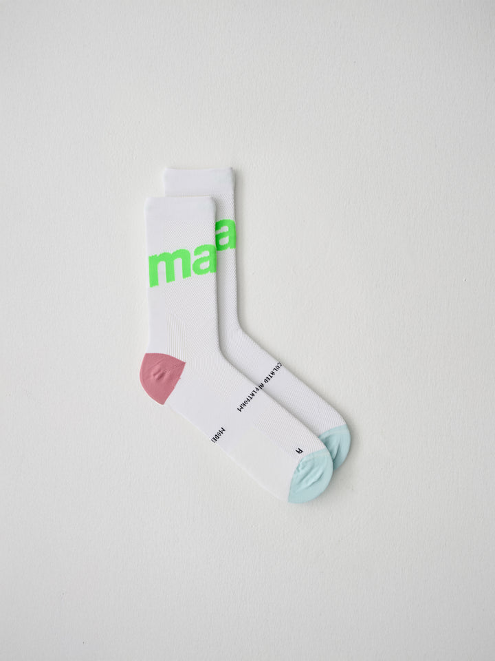MAAP - Training Sock - White / Fluoro Green