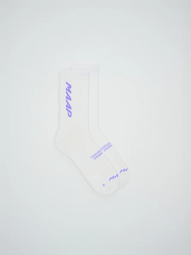 MAAP - Emerge Sock - White/Fluro Purple