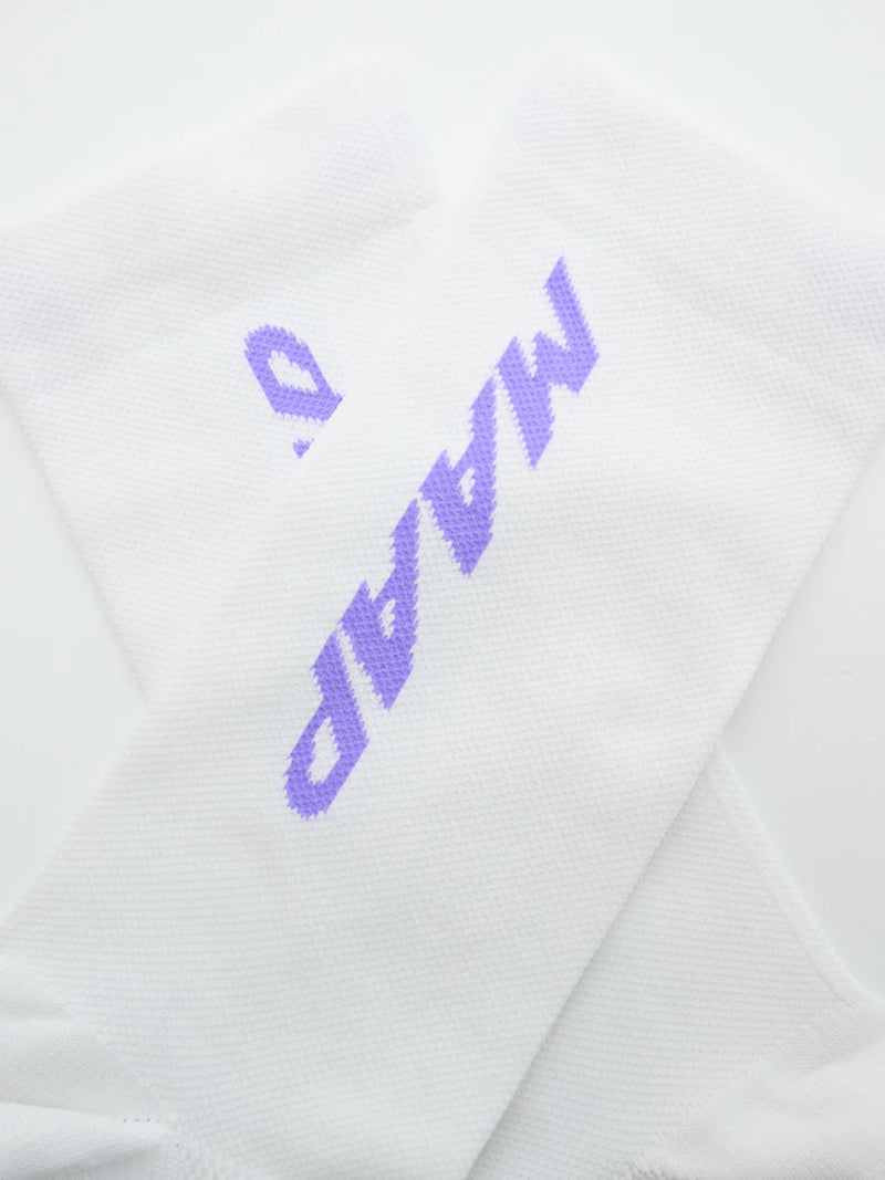 MAAP - Emerge Sock - White/Fluro Purple
