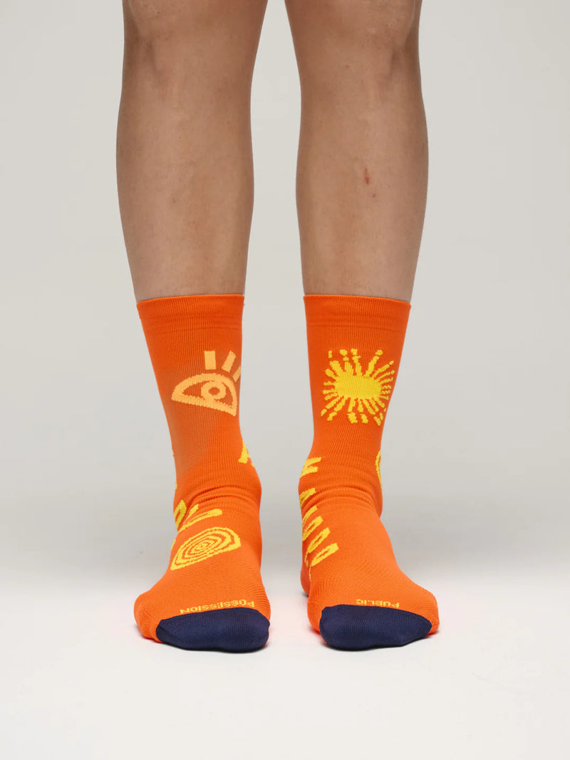 MAAP - MAAP + PUBLIC POSSESSION Sock - Warm Red