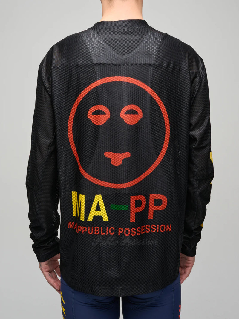 MAAP - MAAP + PUBLIC POSSESSION LS Mesh Tee - Black