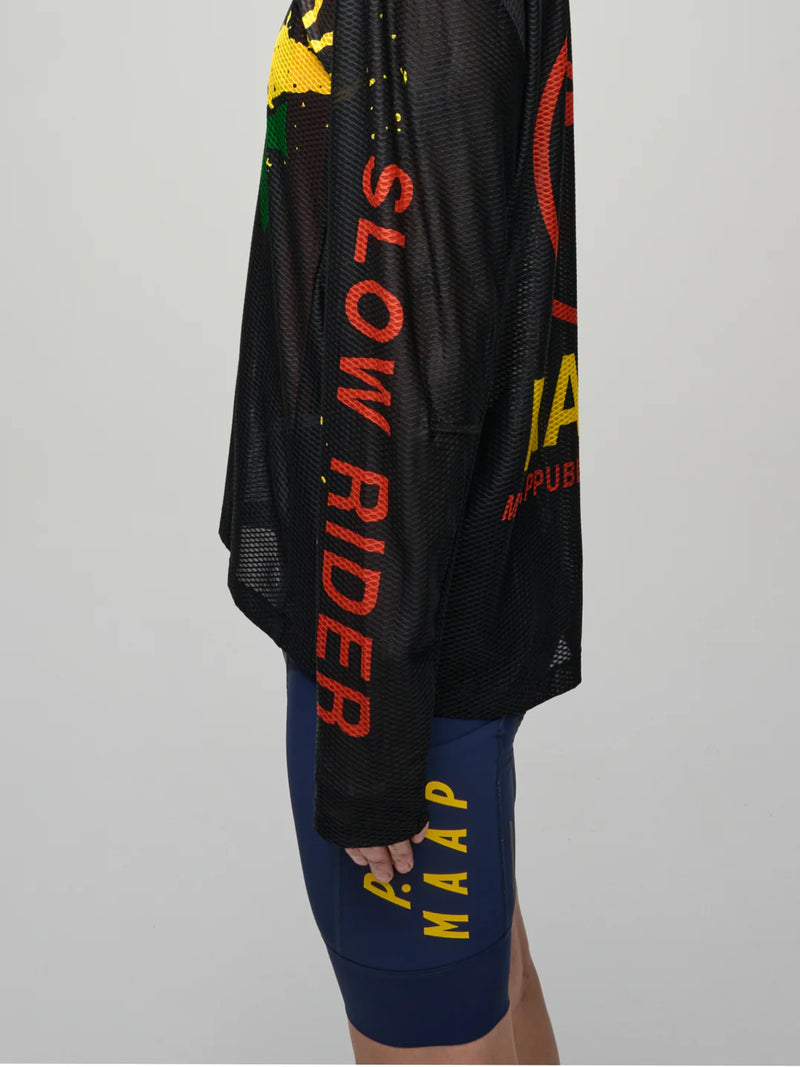 MAAP - MAAP + PUBLIC POSSESSION LS Mesh Tee - Black