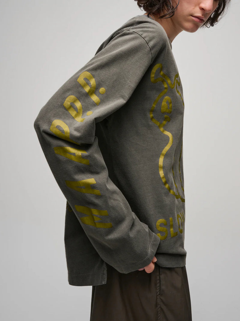 MAAP - MAAP + PUBLIC POSSESSION Slow Rider LS Tee - Charcoal