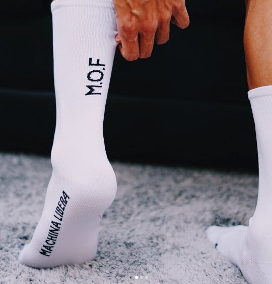 MOF - MOF Text sock - White