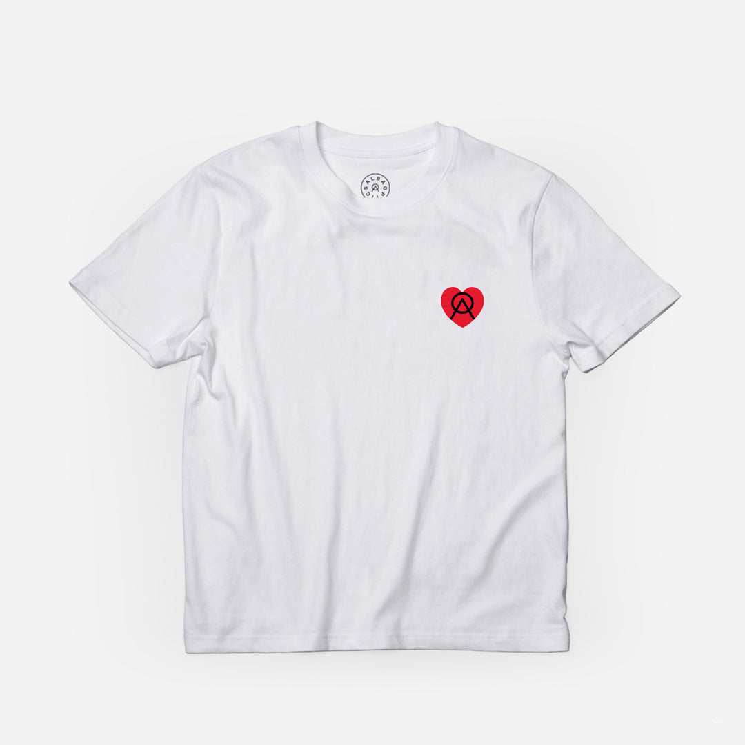 ALBA - Logo Heart Tee S - White