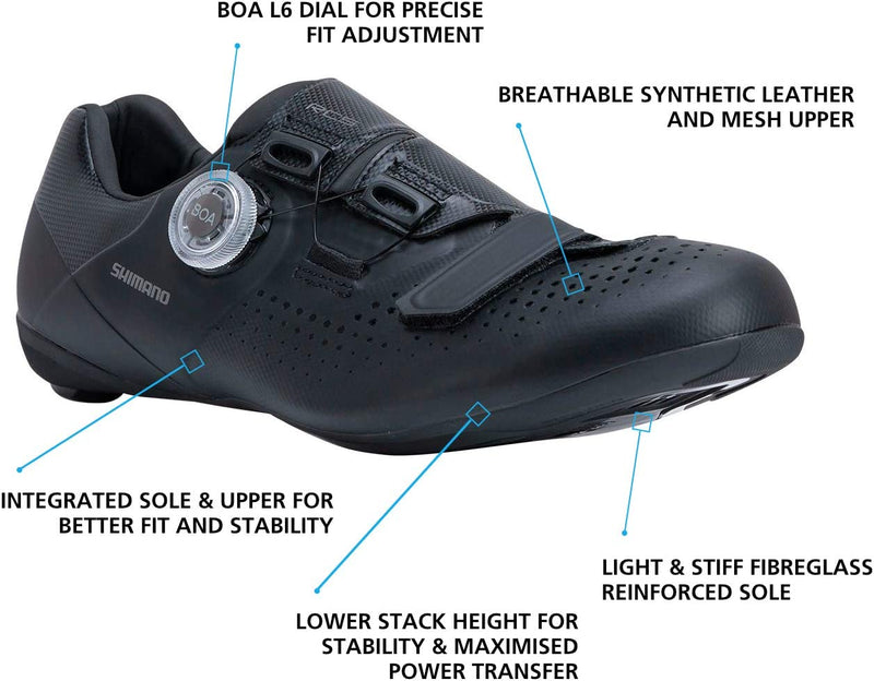 Shimano Shoes Rc500 Wide Black